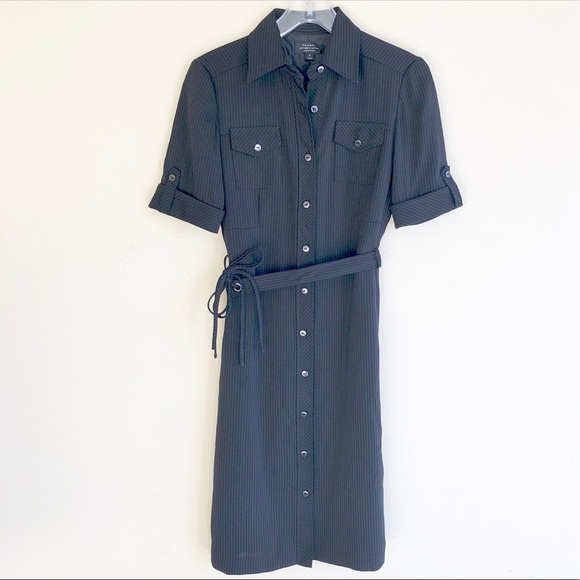 Tahari Dresses & Skirts - TAHARI Essentials black pinstripe dress NWOT, sz 2